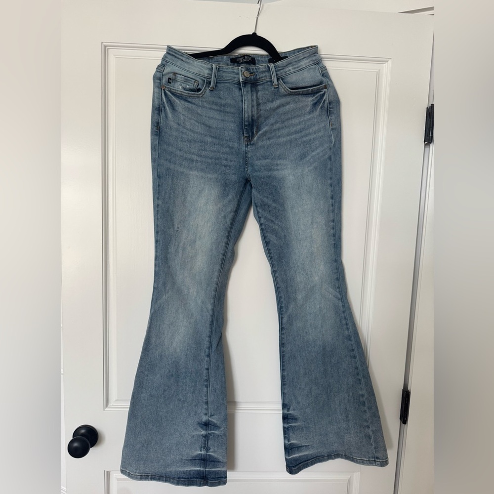 Judy Blue Flare Wide Leg Blue Jeans